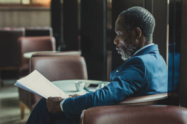 Man reading a newspaper